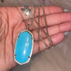 Kendra Scott Gold and Turquoise necklace